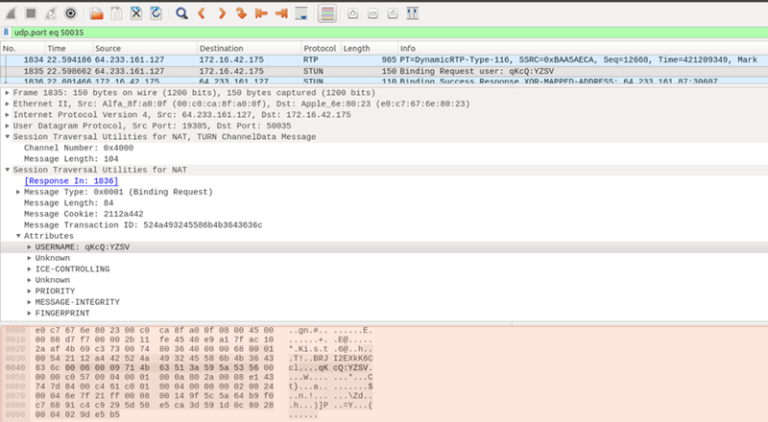 use wireshark to find irc servers