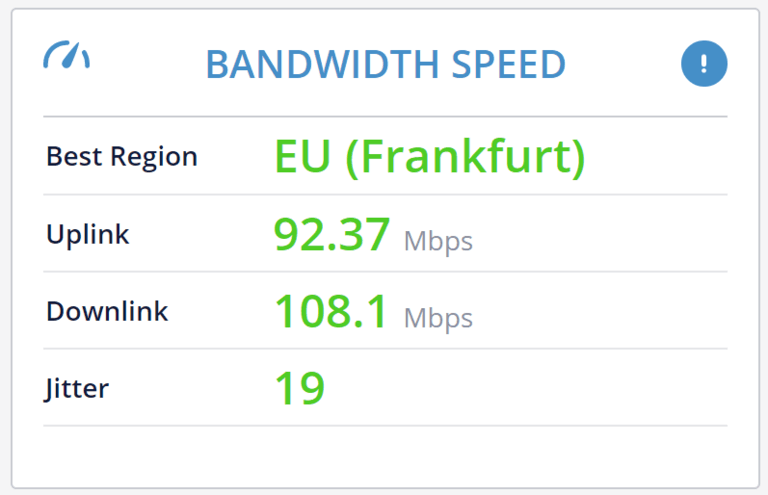 speed bandwidth test